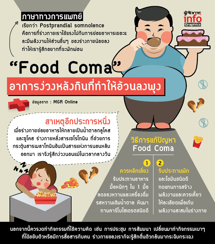 รู้เท่าทัน “Food Coma” อาการง่วงหลังกินที่ทำให้เราอ้วนลงพุง