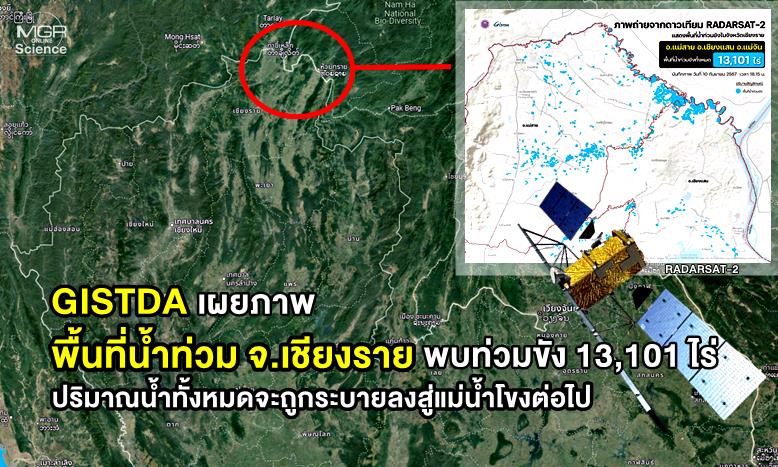Chiang Rai Under Water: Satellite Images Reveal Extent of Flooding in 3 Districts, 13,101 Rai Affected