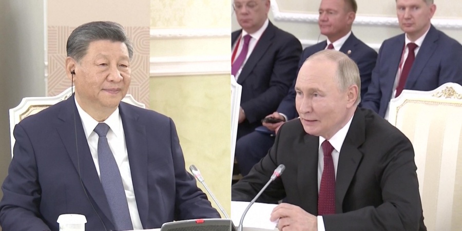 Global Powerhouses Unite: Xi Jinping and Putin Forge Unbreakable Bond at BRICS Summit, Vowing to Uphold Justice and Stability Worldwide