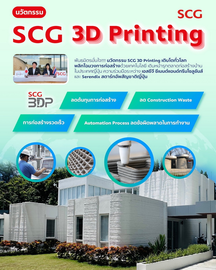 SCG ส่งทีมรุกตลาดญี่ปุ่นด้วยเทคโนโลยี SCG 3D Printing ร่วมกับ Serendix